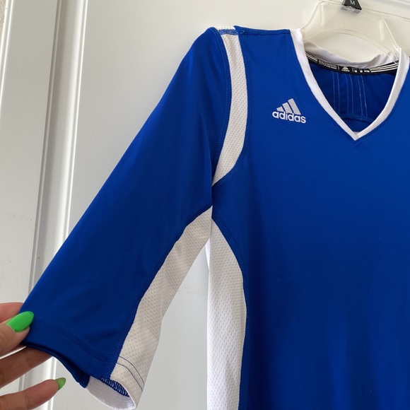 ADIDAS 3/4 SLEEVES IN BLUE AND WHITE LOGO - Picture 4 of 7